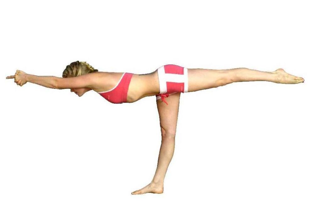 Balancing dina hiji leg kalawan condong bakal nulungan anjeun leungit beurat